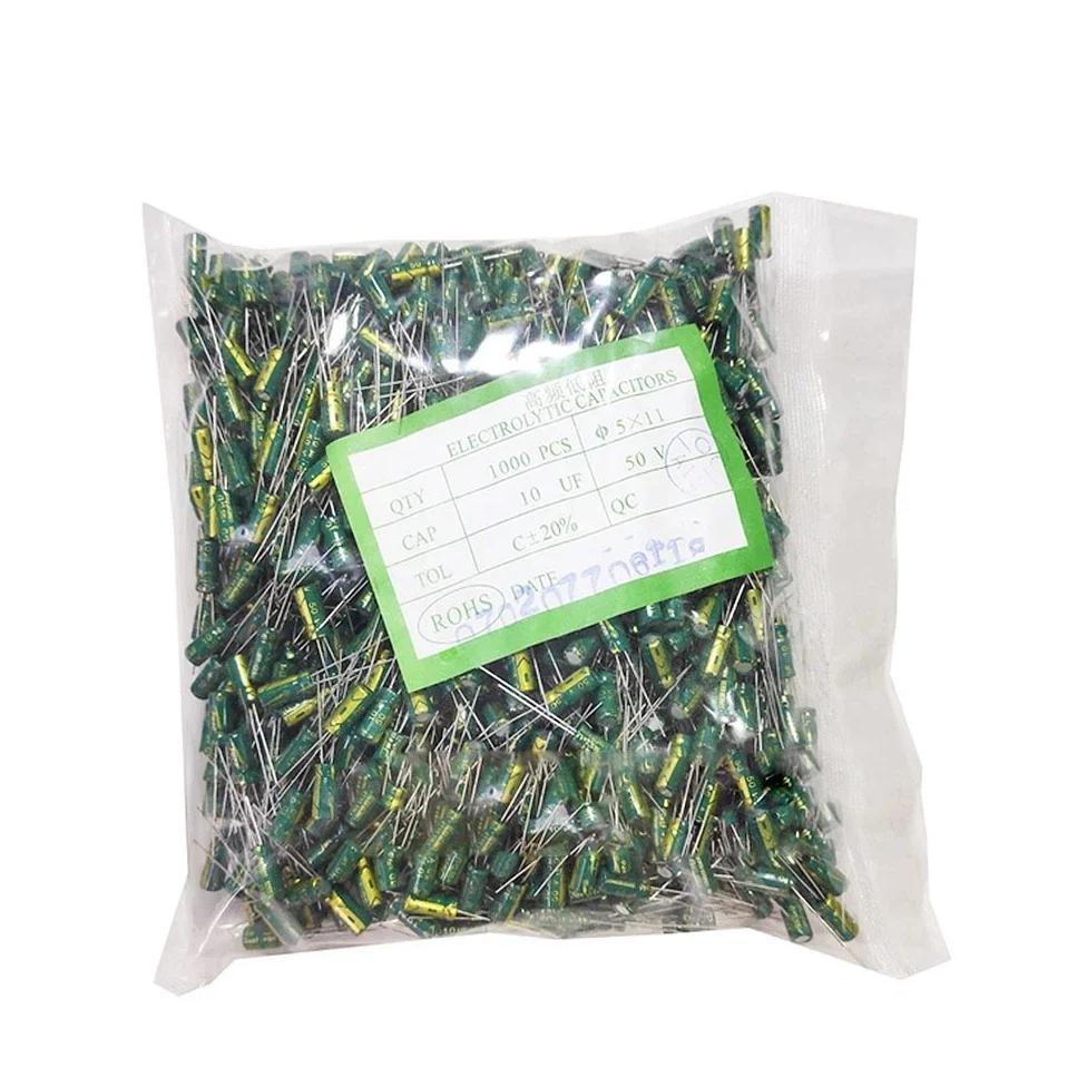 50-1000pcs 10V 16V 25V 35V 50V 400V High Frequency Low ESR Aluminum Capacitor 100UF 220UF 330UF 470U