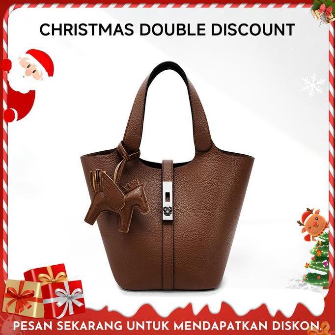 Waves77 - Caitina CN6004 Tas Wanita Bucket Bag PU Leather Model Terbaru 2025 Tas Keranjang Fashion H
