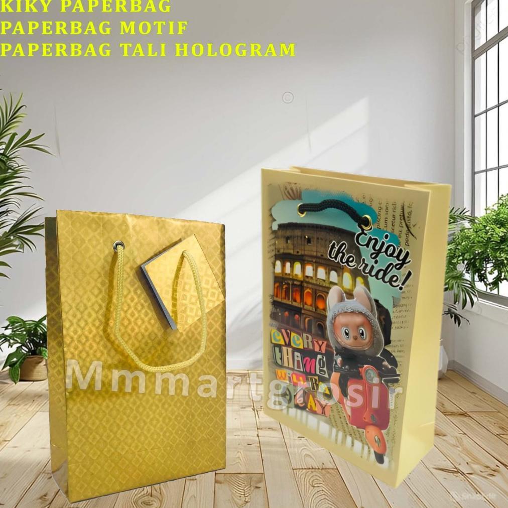 Kiky / Paper Bag Motif / Paper Bag Tali Hologram / Size Varian MR02