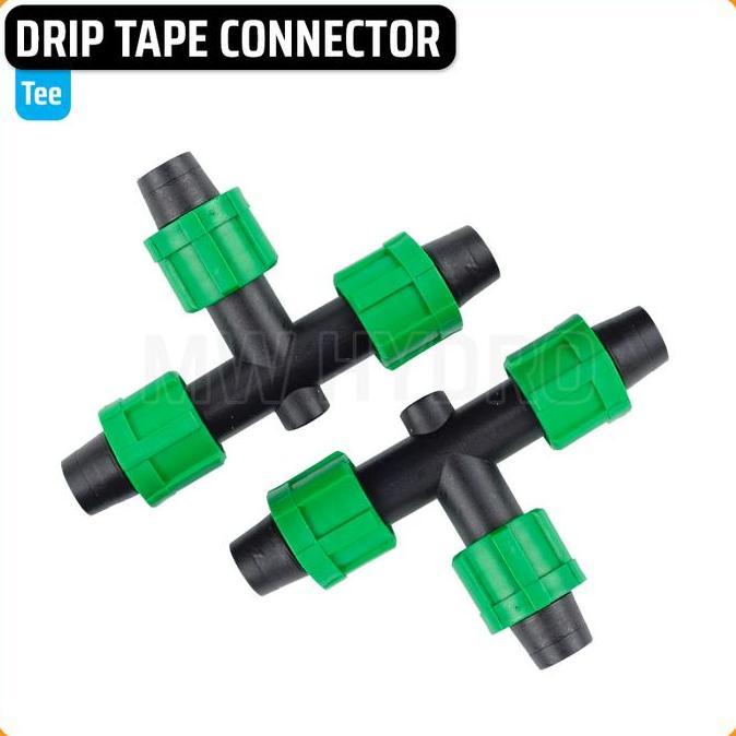 DRIP TAPE CONNECTOR - TEE | KONEKTOR SELANG DRIPTAPE IRIGASI HIDROPONIK - TEE T