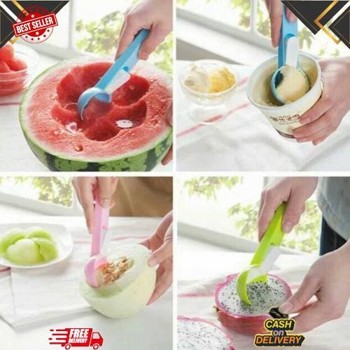 Sendok Scoop Ice Cream Buah Plastik Flash sale