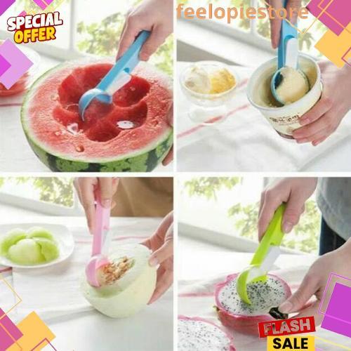 Sendok Scoop Ice Cream Buah Plastik Grosir