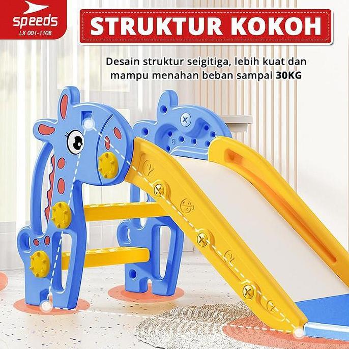 Berkualitas Speeds Perosotan Anak Mainan Seluncuran Anak Perosotan Mini Karakter Jerapah 001-1108