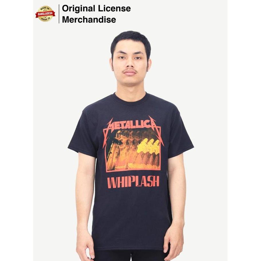 Baju Kaos Shirt Hitam Pria METALLICA Original PHD Merchandise Whiplash