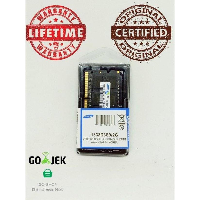 RAM SODIMM SAMSUNG 2GB DDR3 PC 10600 (1.5V)