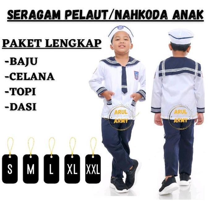 COD BAJU SERAGAM PELAUT ANAK TK PAUD POPAYE ANAK NAHKODA ANAK KOSTUM KARNAVAL PROFESI ANAK 17 AGUSTU