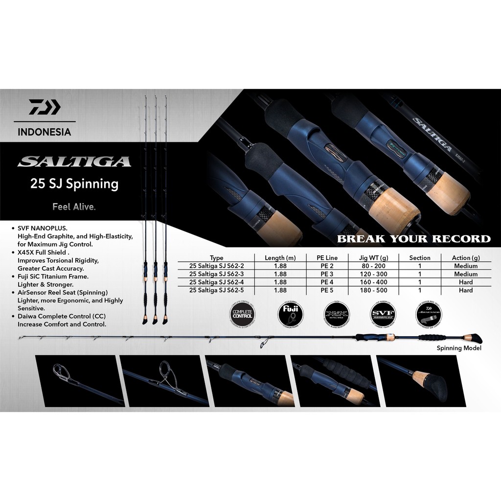 ROD SPINING DAIWA SALTIGA SJ S62
