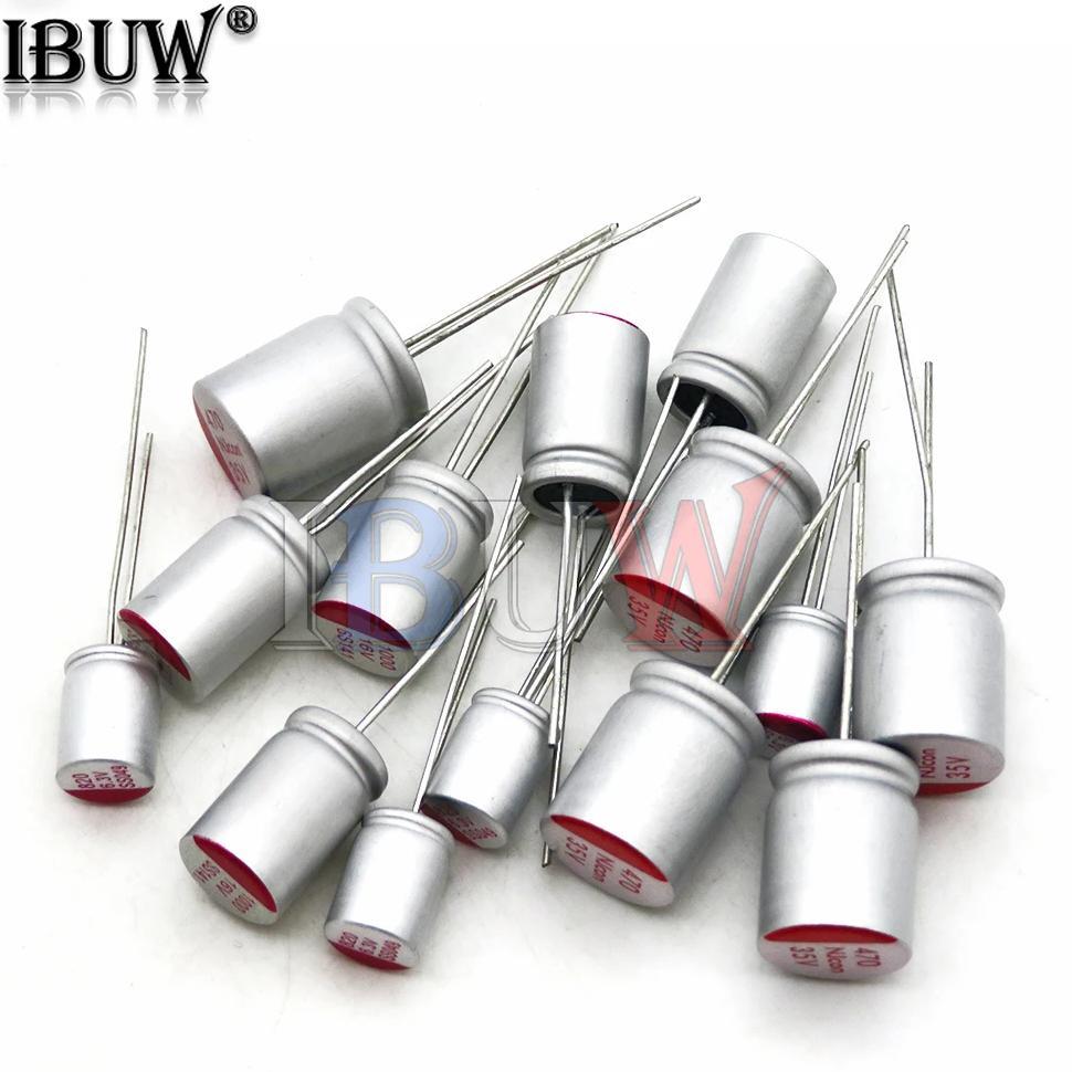 10PCS Solid Electrolytic Capacitor DIP Low ESR 6.3V 10V 16V 25V 35V 50V 63V 10UF 47UF 100UF 220UF 47