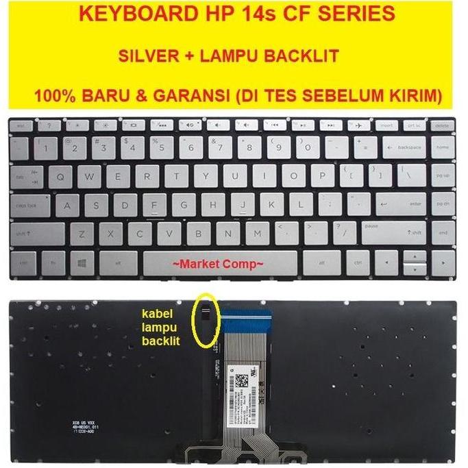 Keyboard Laptop HP 14s-cf3019tx 14s-cf3020tx 14s-cf3021tx 14s-cf3026tx