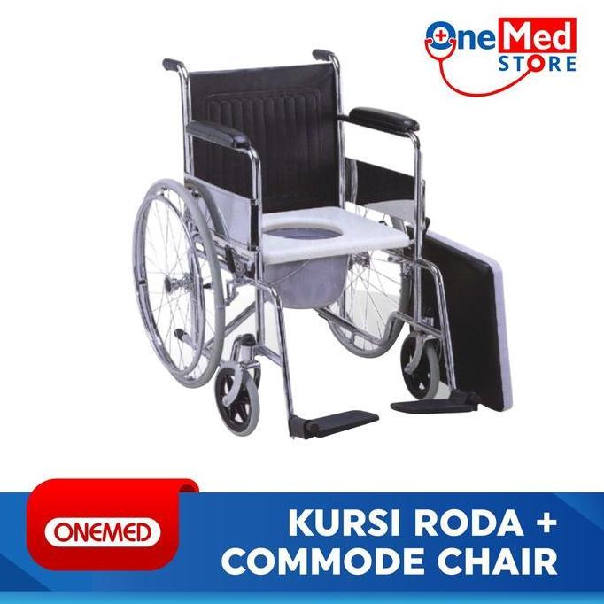 ONEMED - Kursi Roda+Commode Chair-Tempat Buang Air Besar OneMed