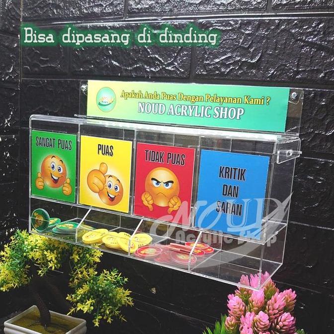 KOTAK SARAN  AKRILIK KOTAK KEPUASAN ACRYLIC 4 KOTAK