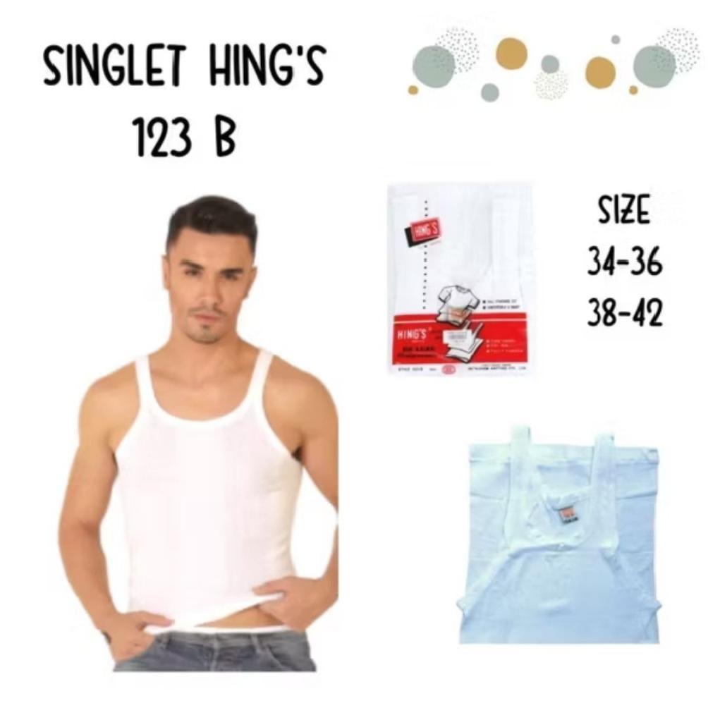 Singlet Atau Kaos Dalam Pria Laki Laki Dewasa Merk Hings Bahan 100%catoon
