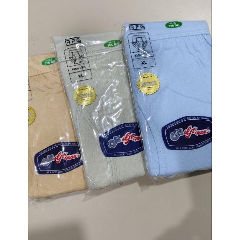 Celana dalam pria gt man 705 bp bw babat / cd pria gt man original putih dan warna