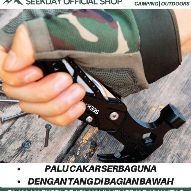 Seekday Palu Multifungsi Palu Tang Lipat Multifunctional Axe Alat Multifungsi Palu Multifungsi Palu 