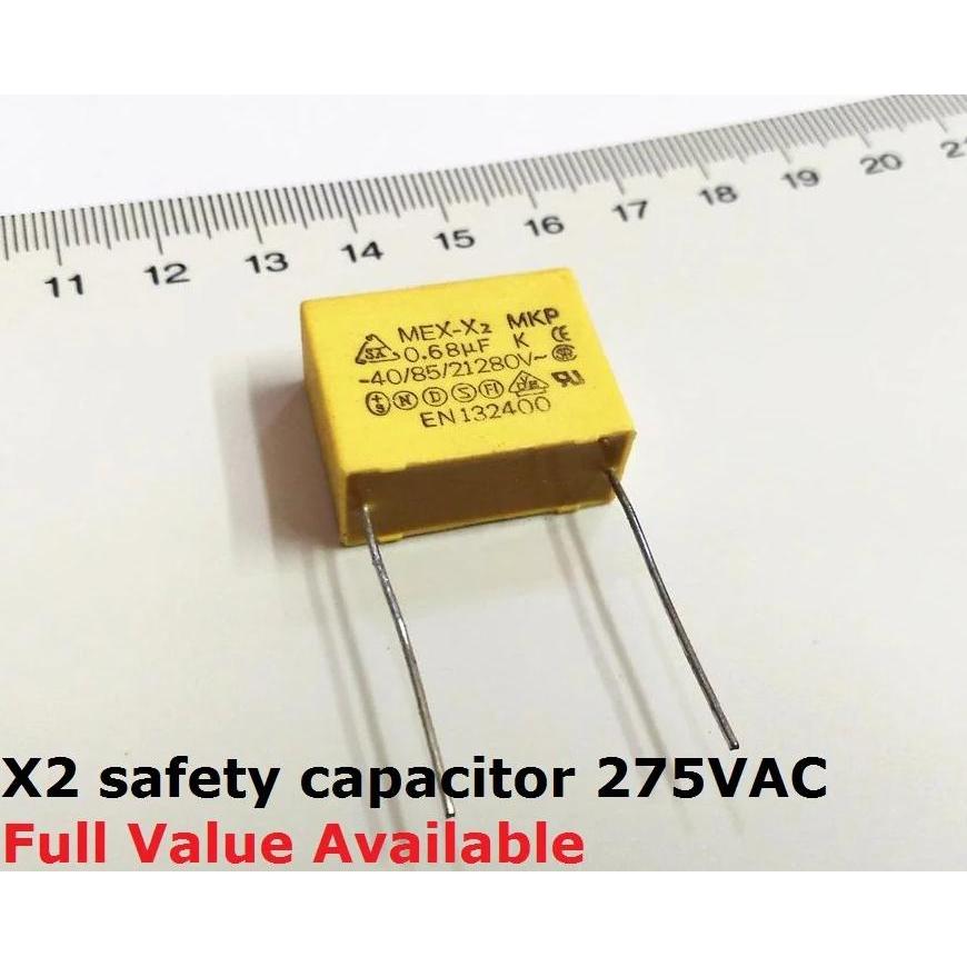 10PC X2 Safety Capacitor 275VAC 0.001uf 0.0022/0.0047/0.01/0.022/0.033/0.047/0.068/0.1uf 0.15uf 0.47
