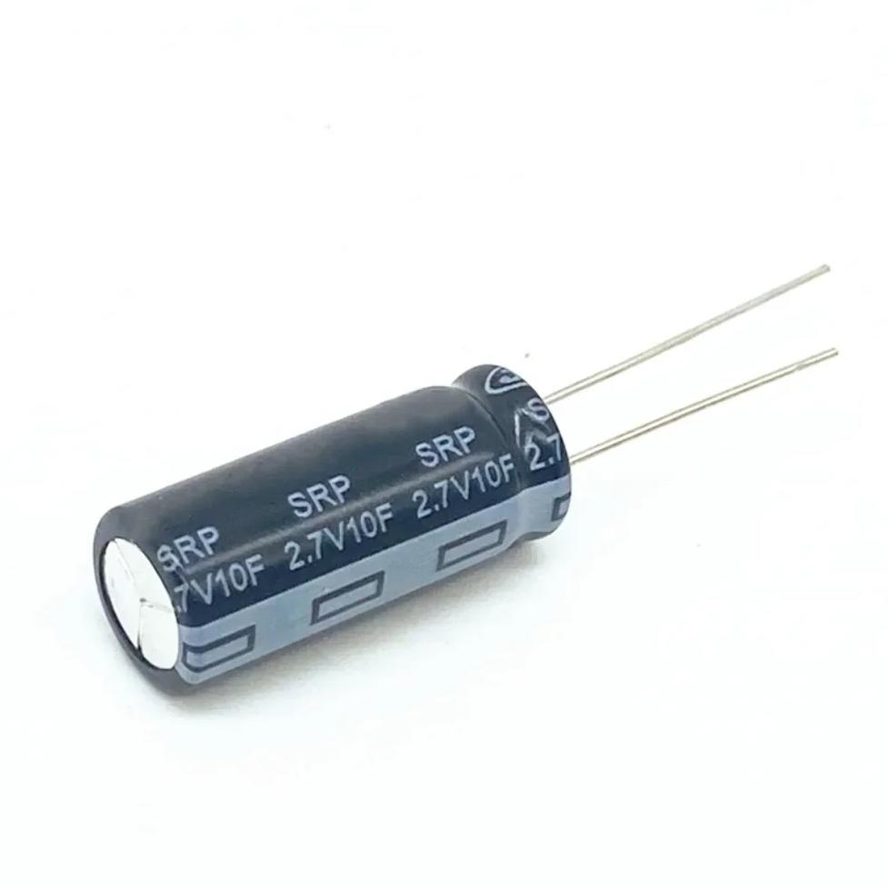 5Pcs 2.7V 10F Cylindrical Ultra Super Farad Capacitor High Power Supercap 10x25mm