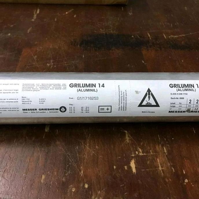 Kawat las listrik stick aluminium 4043 2.5mm eceran 1kg