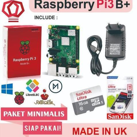 Raspberry Pi3 Pi 3 Model b+ 3b+ Plus Paket Minimal Pi3b+