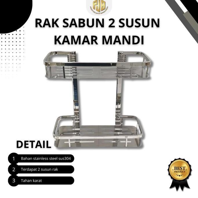 Rak Sabun 2 Susun Kamar Mandi Stainless / Rak Sabun Kamar Mandi / Rak Sabun 2 Susun Stainless