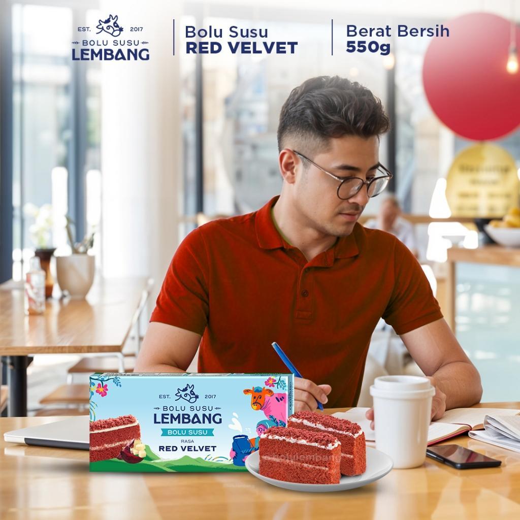 Bolu Susu Lembang Red Velvet - Reguler Pack (550Gr) Oleh-Oleh Khas Bandung