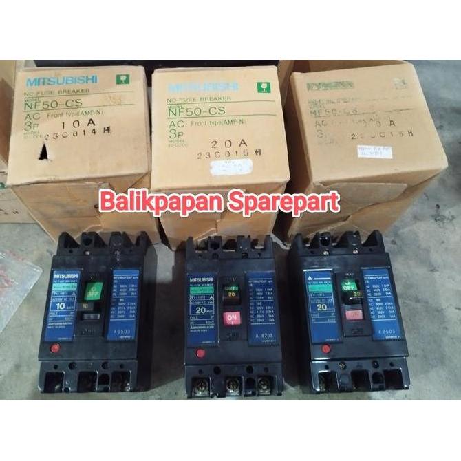 ] No Fuse Breaker NFB MCCB NF50-CS 3P 3 pole 10A 20A 10 20 A