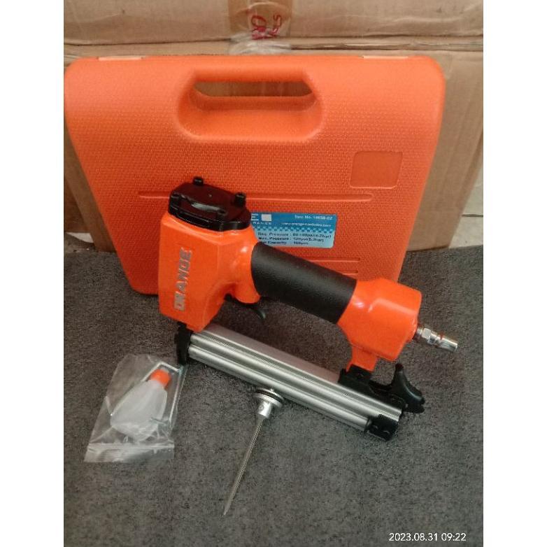 Mesin Air Nailer Gun Staples Angin Paku Tembak Lurus Orange F30
