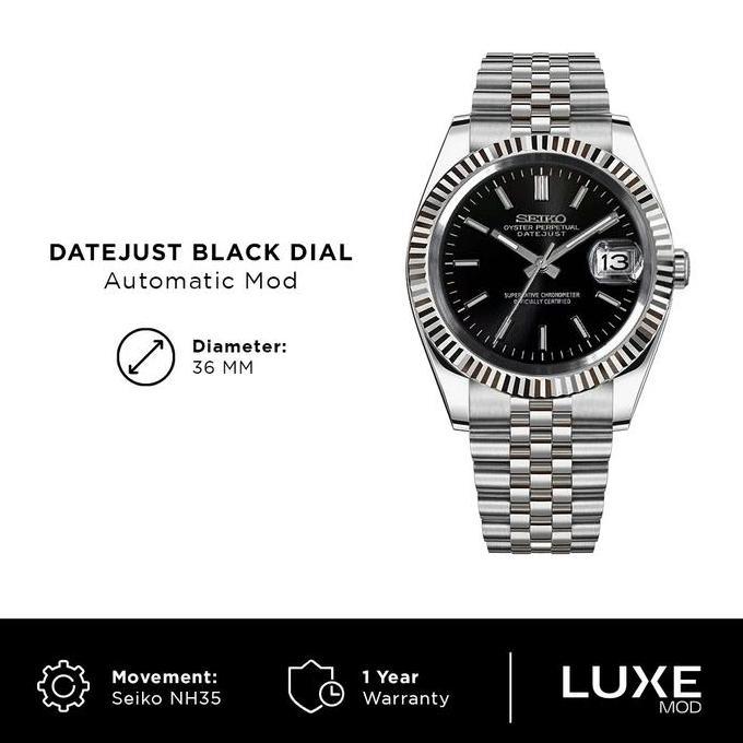 Seiko Datejust Black Dial NH35