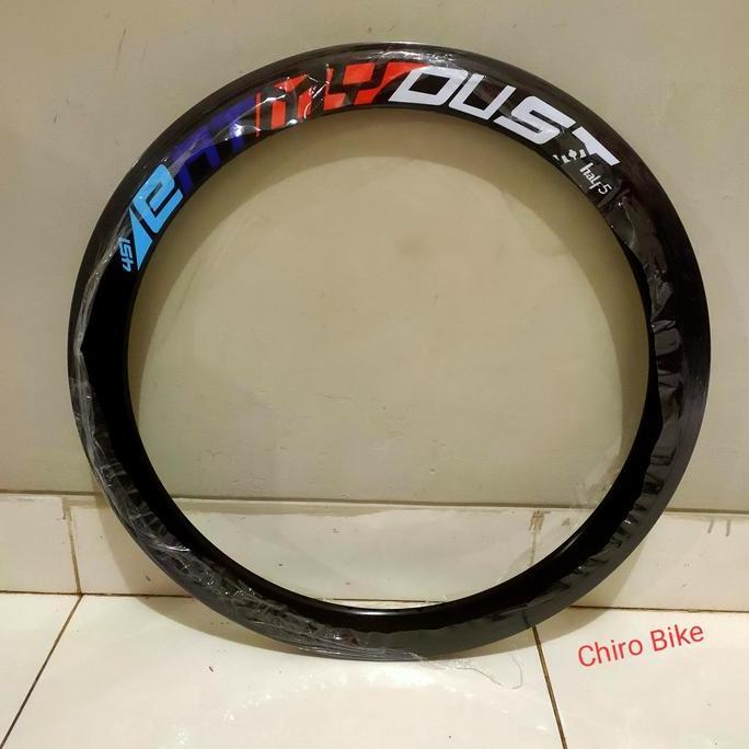 TERBARU velg rims sepeda lipat 20 plus 451 HALF5 4cm 32h hitam - satuan