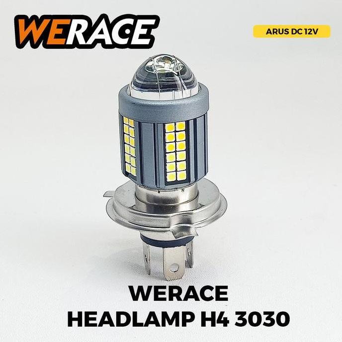 Ditatashpop - WERACE Lampu Depan Headlamp H4 33 Lampu Sorot Motor LED 8lm H4 12v LED H4