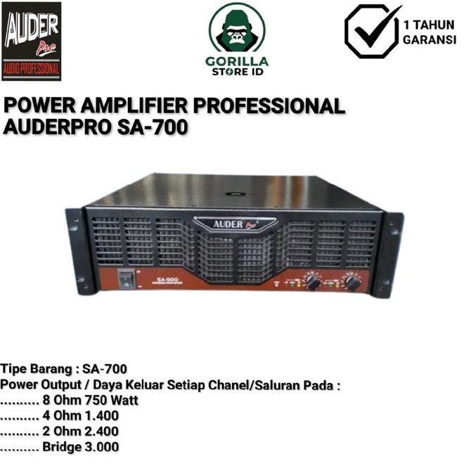 Promo POWER AMPLIFIER PROFESSIONAL AUDERPRO SA-700 Diskon