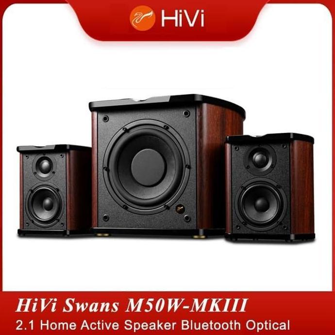 Promo Swans HiVi M50W-MKIII 2.1 Professional Multimedia Home Active Speaker Bluetooth Optical Remote