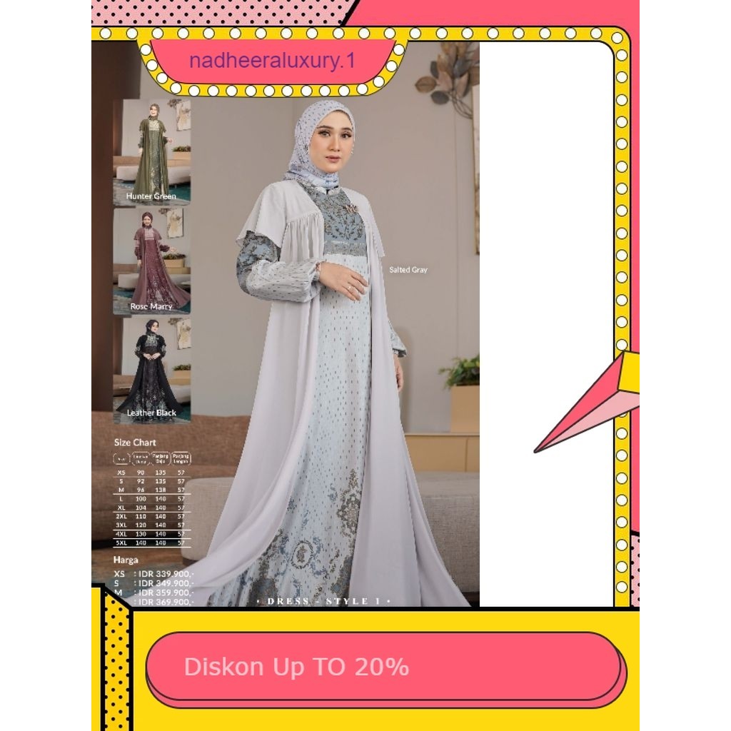 BISA Cod Bhanurasmi Style 1 Dress Dan Midi Dress Original Nadheera Luxury Nadheera luxury demak Arab