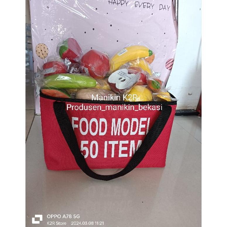 Food Model ISI 26ITEM - 50ITEM / Replika Makanan 4 Sehat 5 Sempurna/Alat Peraga Makanan