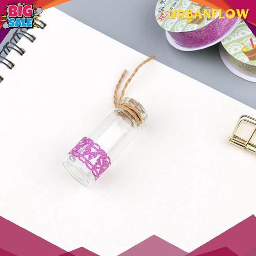 1 meter Stiker washi tape renda lace glitter 1 roll selotip dekorasi diy scrapbook BIGDEAL