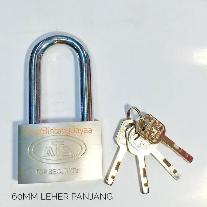 ATS KUNCI GEMBOK 60MM LEHER PANJANG / KUNCI GEMBOK 60MM LEHER PANJANG