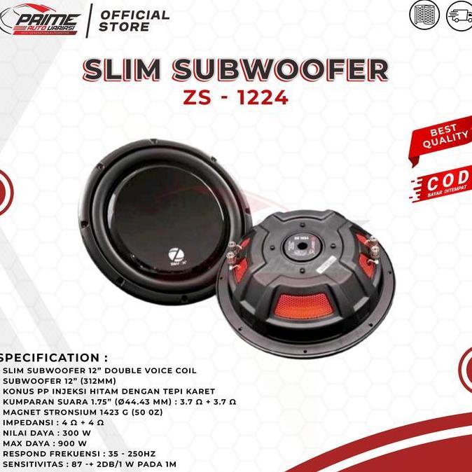 Ready Subwoofer Mobil Super Slim Zevox ZS 1224 12" 12 Inch by Vox Research