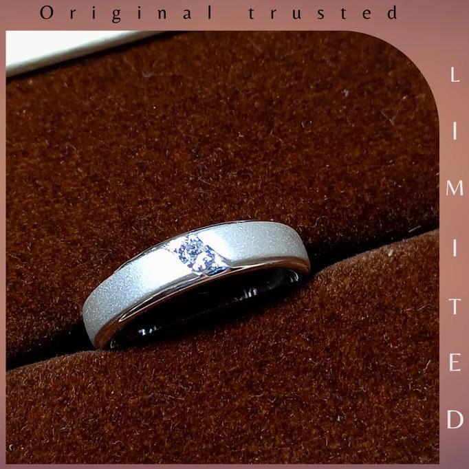 Cincin nikah pria tunangan nikah kawin palladium emas putih kuning platinum perak  S491