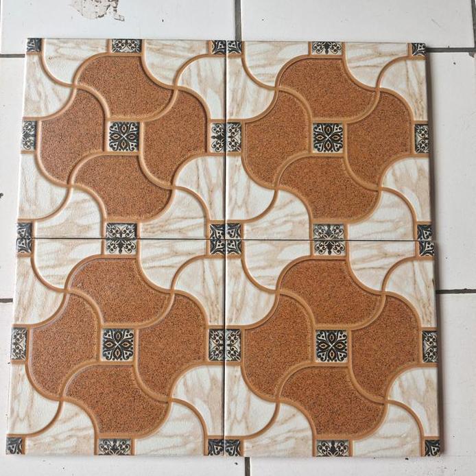 KERAMIK LANTAI 25X25 KASAR COKLAT U/ KERAMIK TERAS-GARASI-UNO KW1