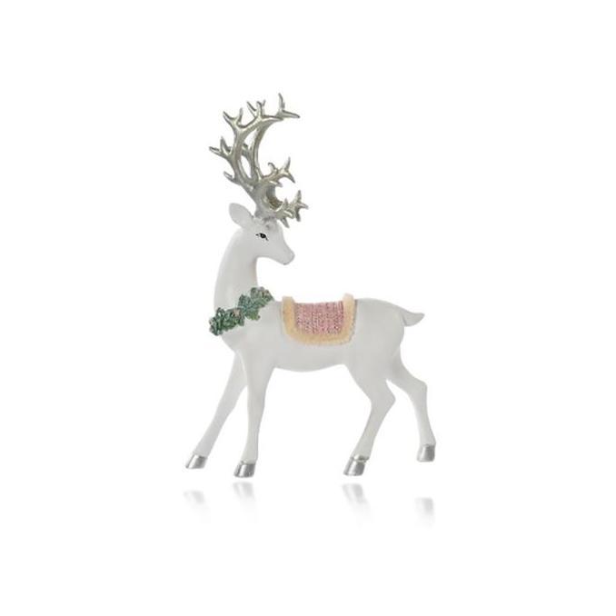 Pajangan Dekorasi Hiasan Ornament Christmas Pohon Natal Rusa Putih Pink Besar Kecil