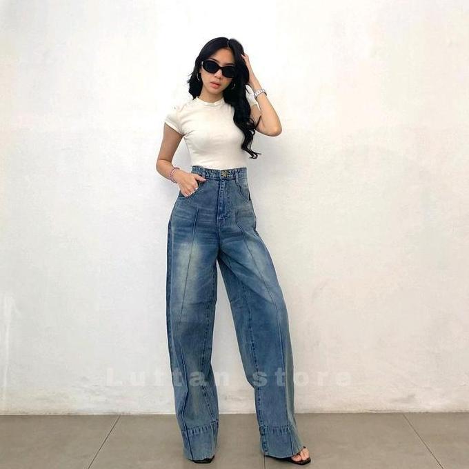 Jevika Straht Jeans Luttan