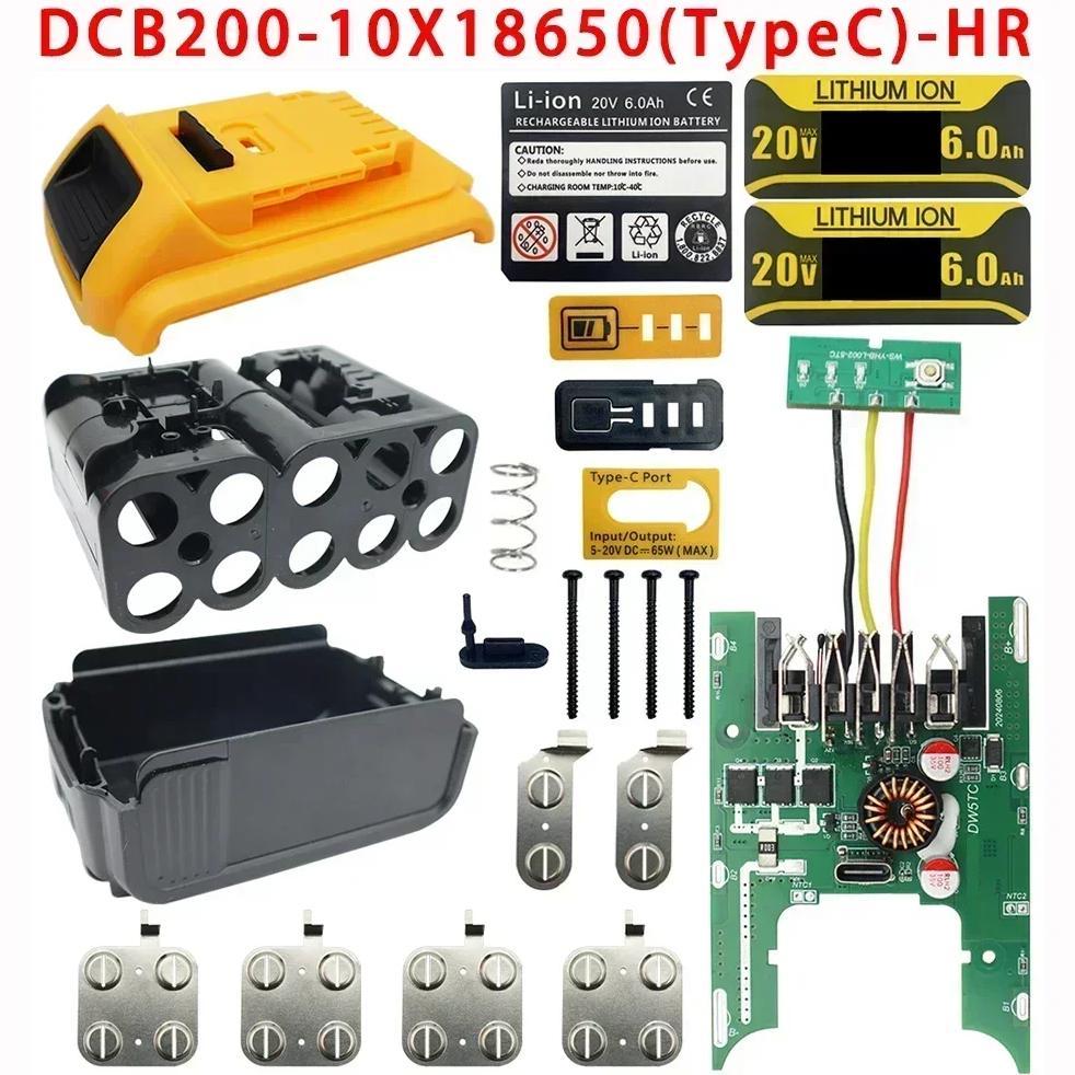 DCB200 Li-ion Battery Case Protection Circuit Board PCB For DeWalt 20V Lithium Battery Type C Charge
