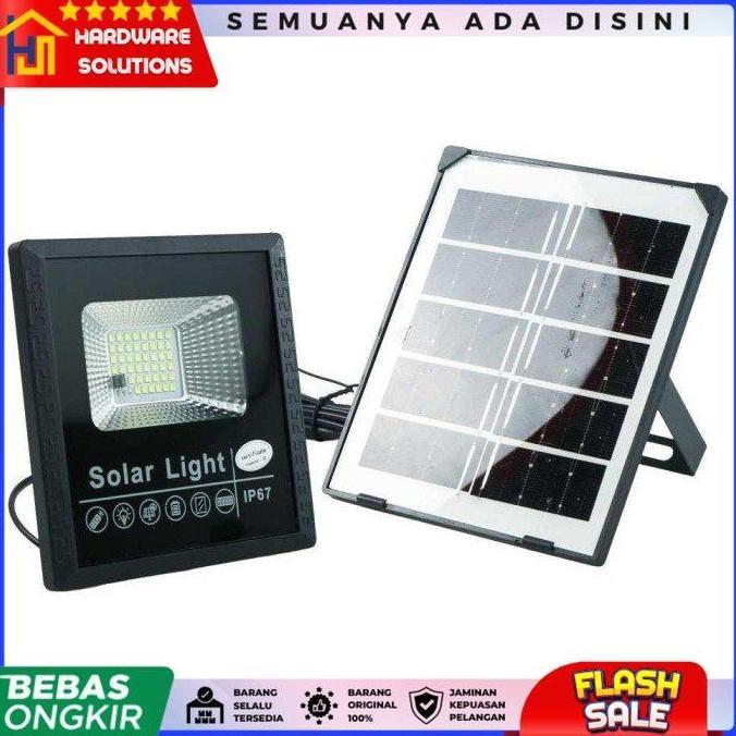 ZAVAGO Lampu LED Solar Panel Outdoor Light IP67 Cool White 25W 1000mAh - OB44