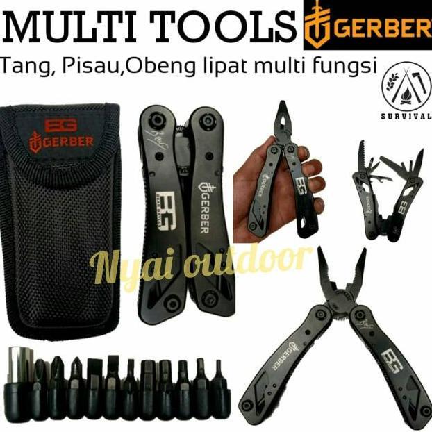 multi tools gerber tang pisau obeng lipat multi fungsi survival