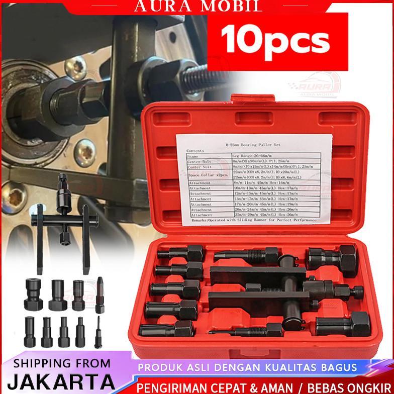 10pcs Tracker Bearing Puller Set Treker Pencabut Bearing Set Treker Cabut Bearing Dalam Treker Pembu