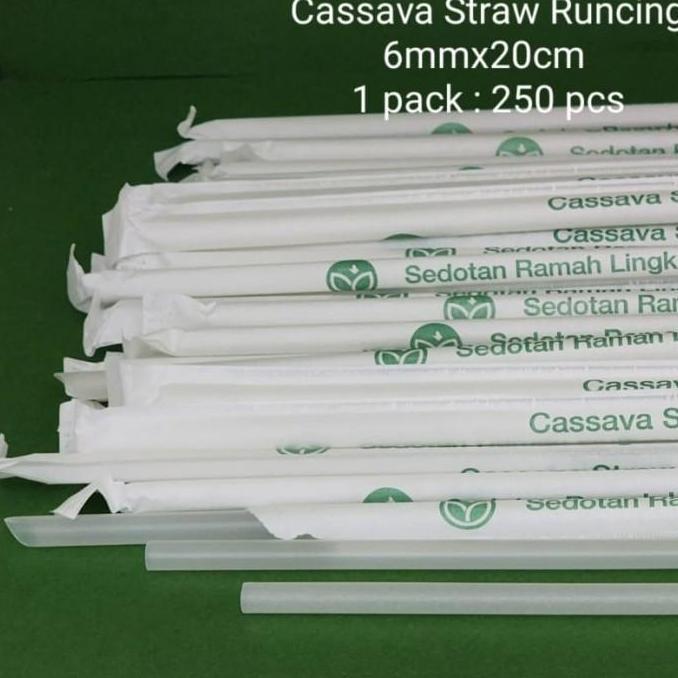 Bestone- Cassava Straw/Sedotan Cassava Runcing 6mmx20cm Wrap Paper