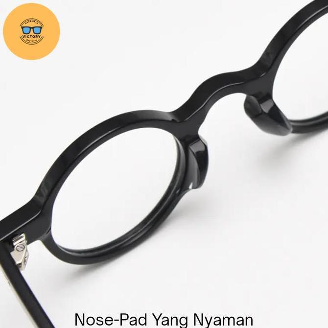 Frame Kacamata Bulat Kecil Retro Vintage Klasik Skena Boboho Desain Jepang Pria Wanita Lensa Antirad