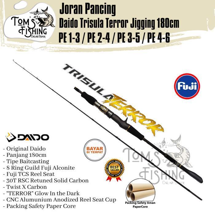 Joran Pancing Daido Trisula Terror Sp / Bc 180Cm Jigging Fuji Alconite - Toms Fishing Original Dan T