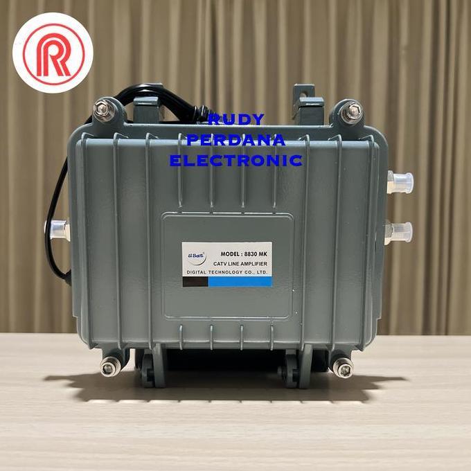 CATV BOOSTER BOSTER ANTENA TV TELEVISI PEMBAGI SPLITTER SPLITER PENGUAT SIGNAL AMPLIFIER 2W 2 WAY 12