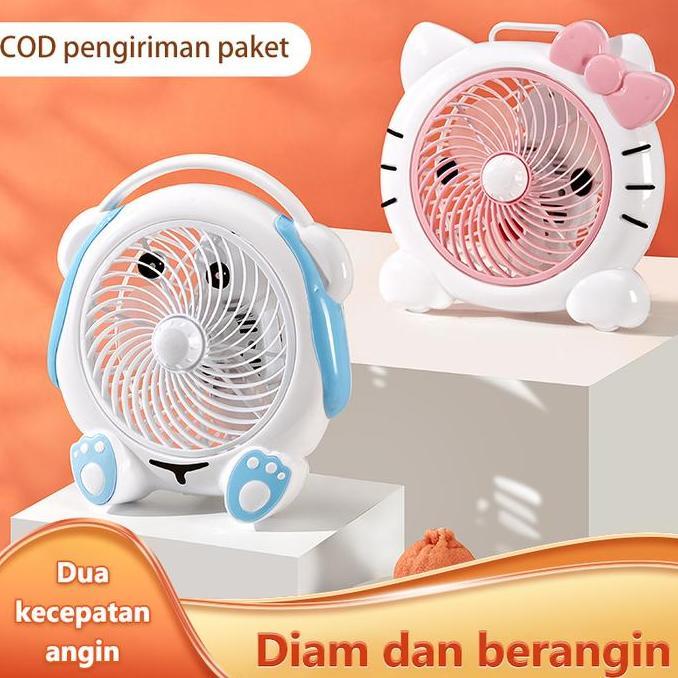 gowilman91 - tingis kipas angin listrik kartun kecil musim panas, tempat tidur asrama mahasiswa mini