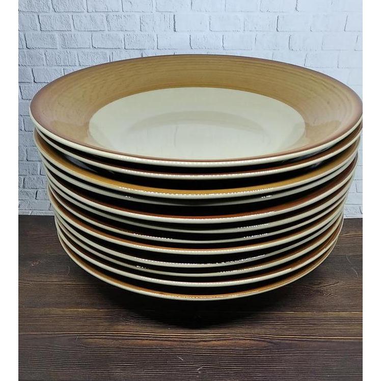 Sale Piring Makan Beling Coklat 1 Lusin Piring Makan Keramik Beling